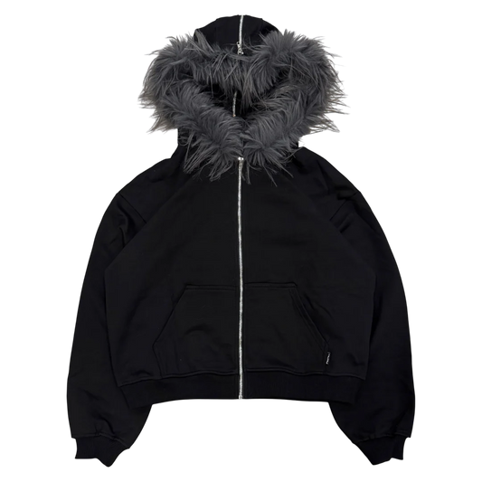 FUR ZIP HOODIE